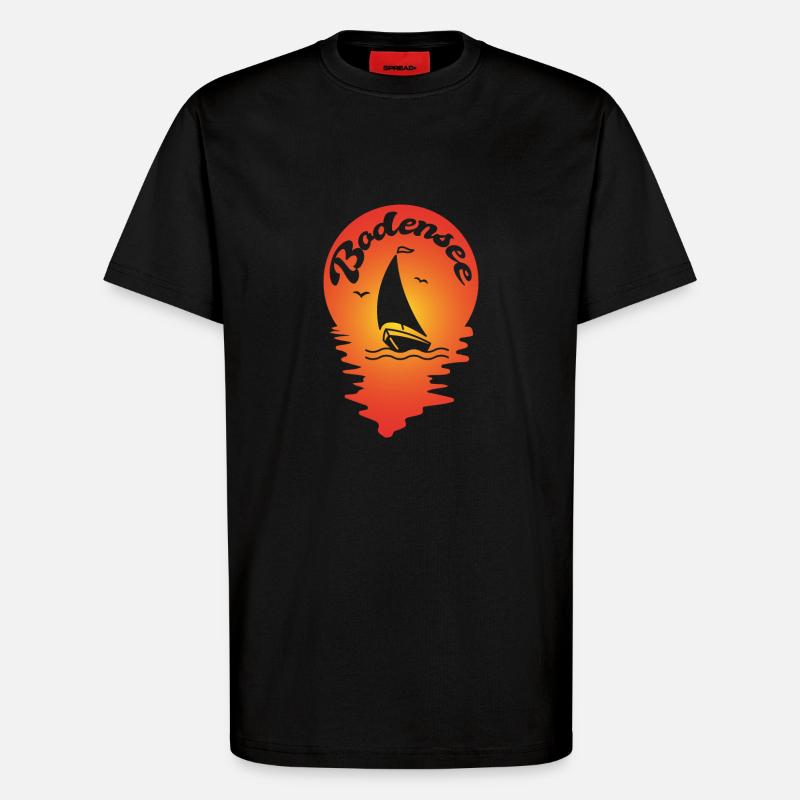 Bodensee Segeln - T-Shirt - made by SPREAD - SOLID BLACK