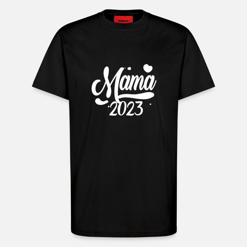 Mama 2023 Mutter - T-Shirt - made by SPREAD - SOLID BLACK