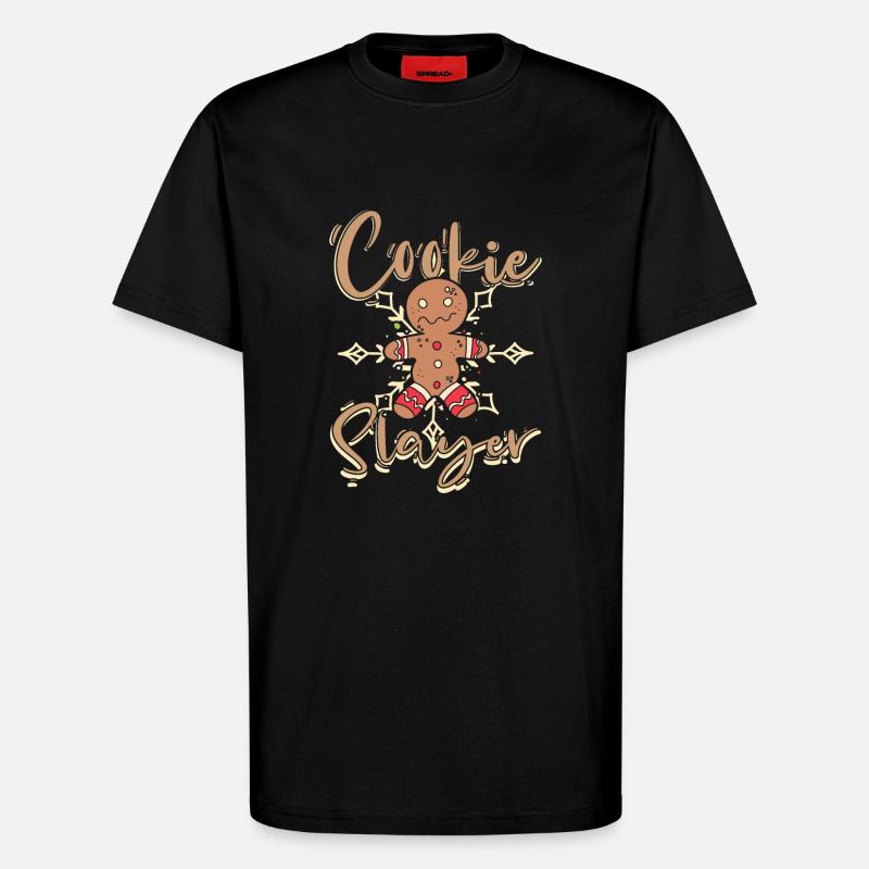 Tueuse de biscuits de Noël - T-shirt bio décontracté fabriqué en UE - SOLID BLACK