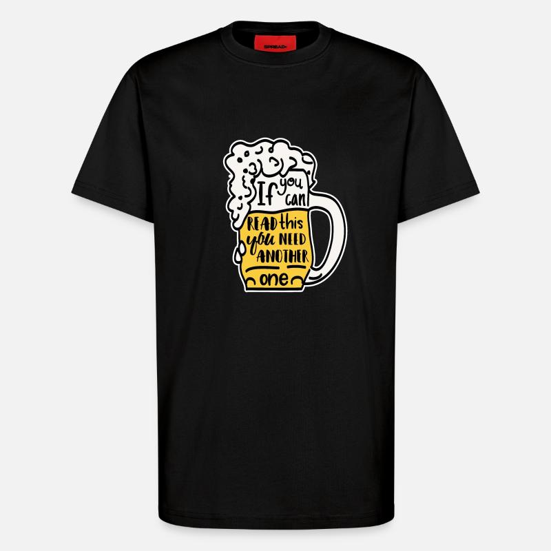 Witziger Biertrinker Bierkrug Geschenk - T-Shirt - made by SPREAD - SOLID BLACK