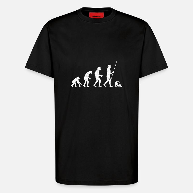 Cat Evolution - T-Shirt - made by SPREAD - SOLID BLACK
