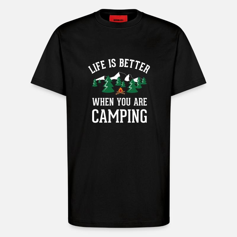 Camp lustige Geschenkidee - T-Shirt - made by SPREAD - SOLID BLACK