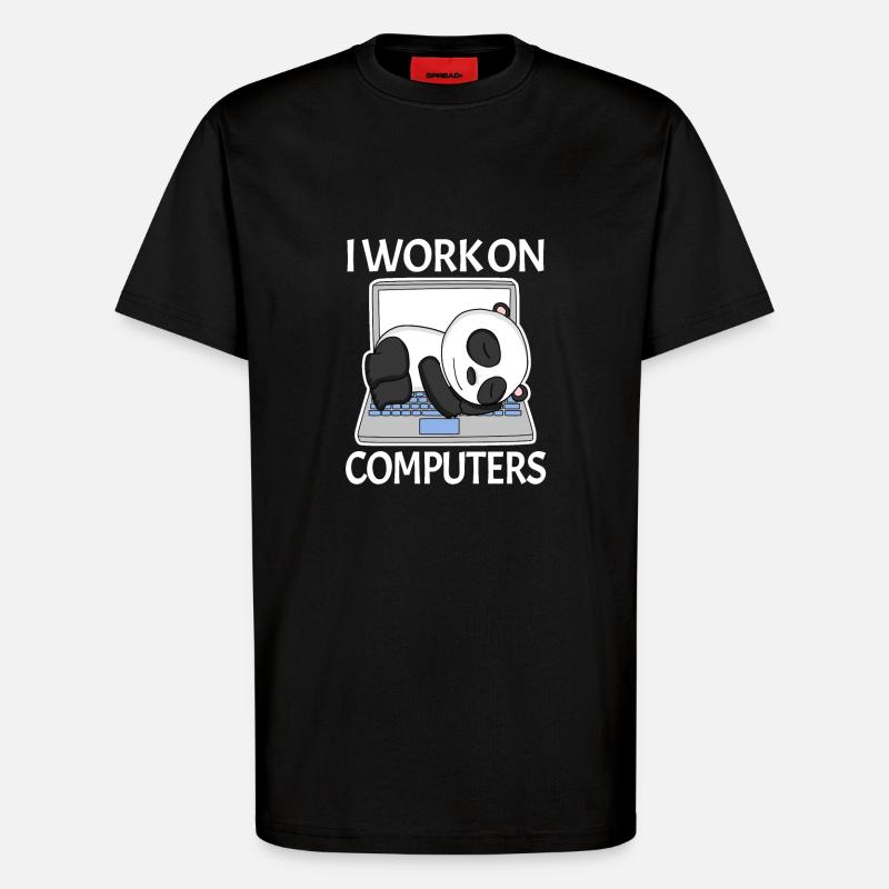 Computer nerd programmør herre gave - Organic relaxed T-shirt made in EU - SOLID BLACK