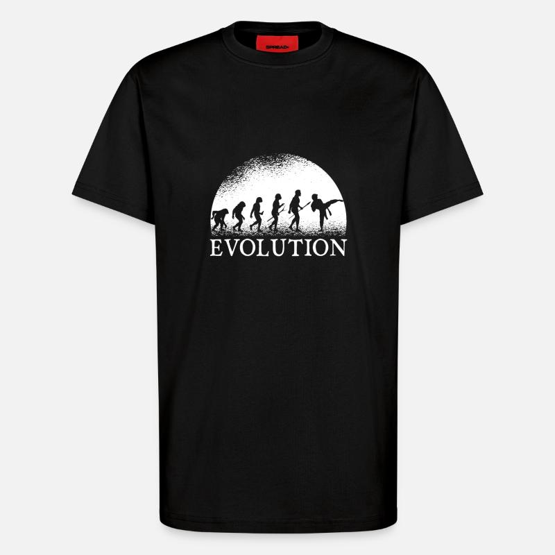 Karate evolution - T-Shirt - made by SPREAD - SOLID BLACK