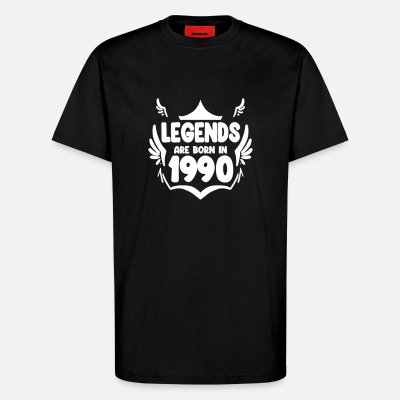 1990 - Born 1990 - T-Shirt - made by SPREAD - SOLID BLACK