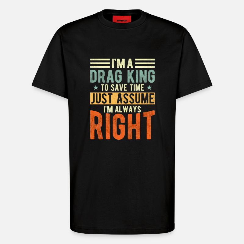 Pull King - T-Shirt - made by SPREAD - SOLID BLACK