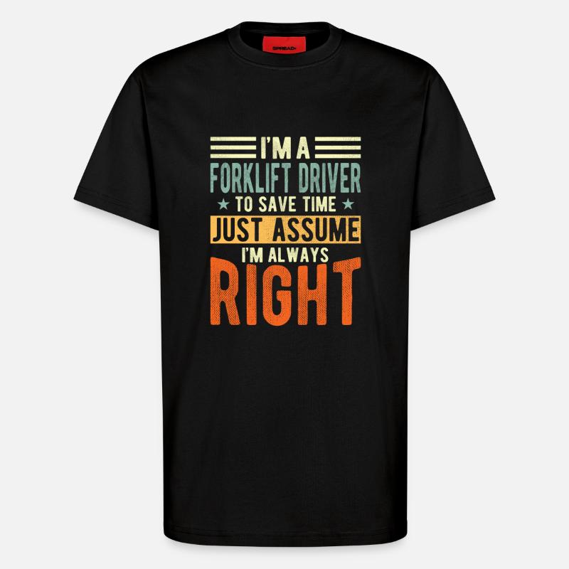 Gabelstaplerfahrer - T-Shirt - made by SPREAD - SOLID BLACK