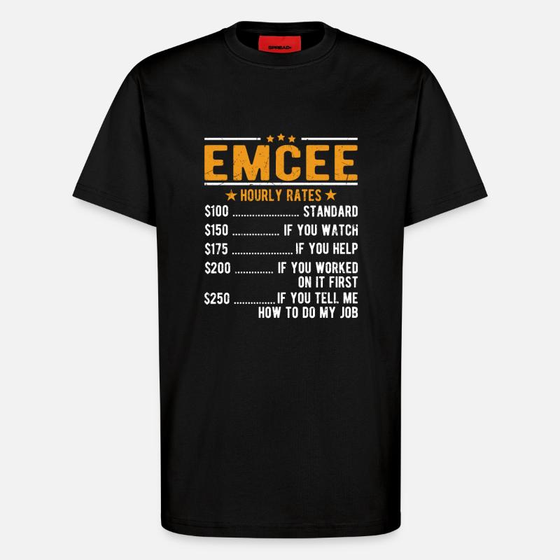Moderator hourly wage - T-Shirt - made by SPREAD - SOLID BLACK