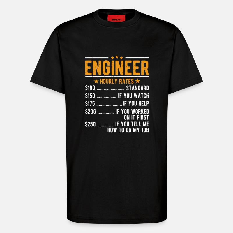 Techniker Stundenlohn - T-Shirt - made by SPREAD - SOLID BLACK