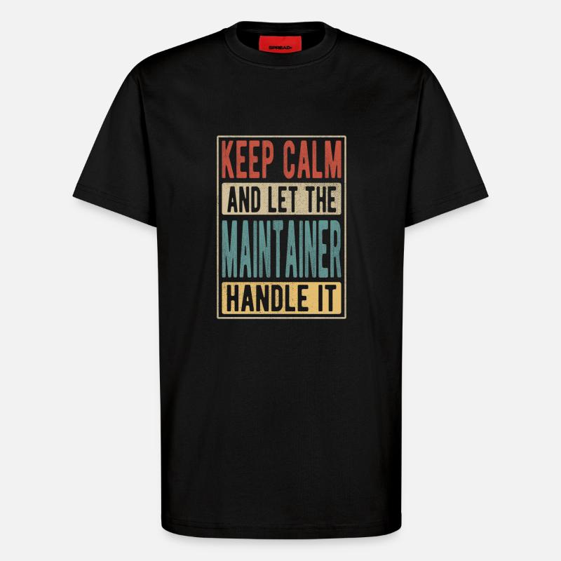 Maintainer Retro Gift - T-Shirt - made by SPREAD - SOLID BLACK