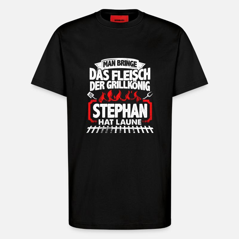 STEPHAN - Grill - T-Shirt - made by SPREAD - SOLID BLACK
