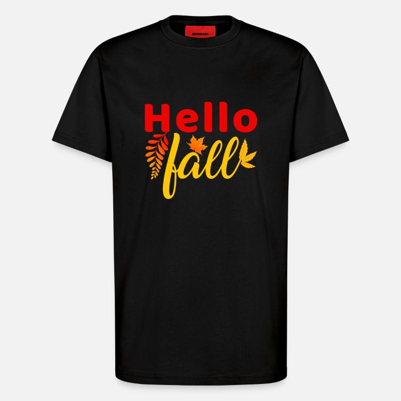 Herbst Hello Fall - T-Shirt - made by SPREAD - SOLID BLACK