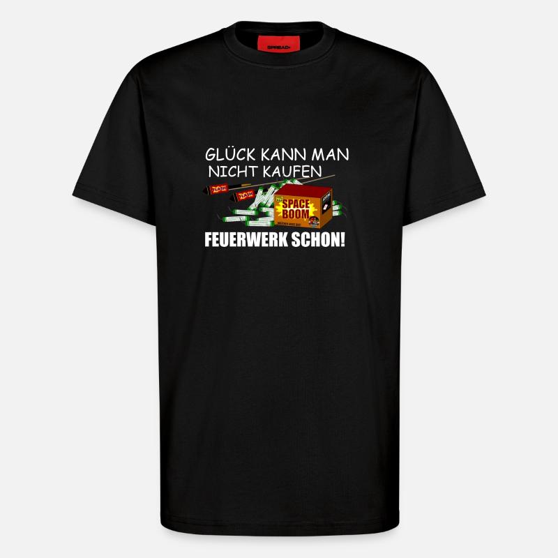 Fireworks can be bought - T-Shirt - made by SPREAD - SOLID BLACK