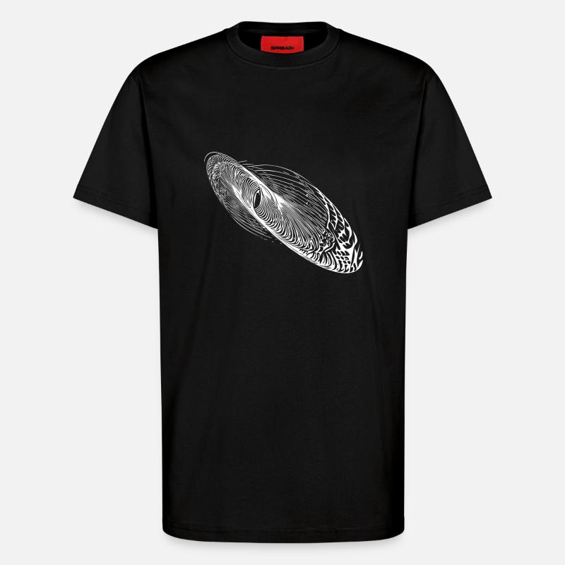 Abstract oscillation shape ellipse - T-Shirt - made by SPREAD - SOLID BLACK