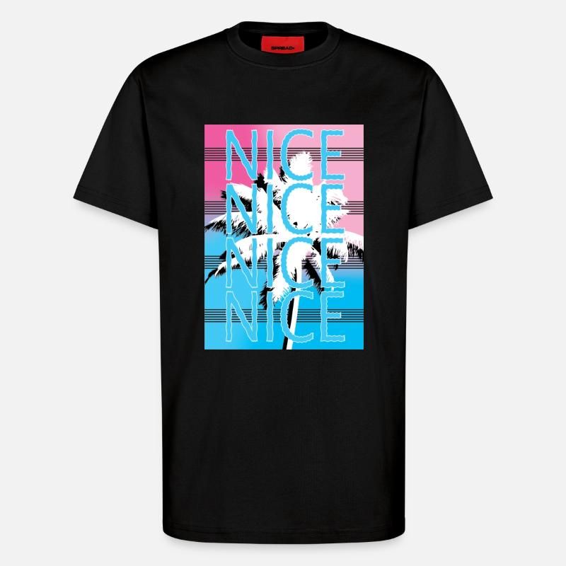NICE - T-Shirt - made by SPREAD - SOLID BLACK