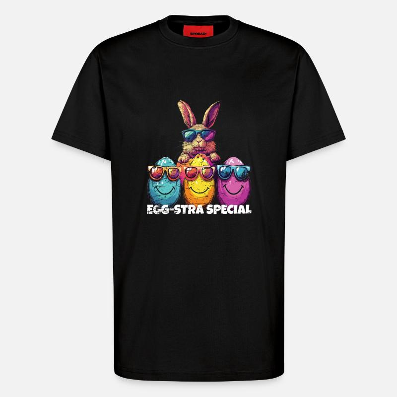 Egg-stra Spezial Ostereier - T-Shirt - made by SPREAD - SOLID BLACK