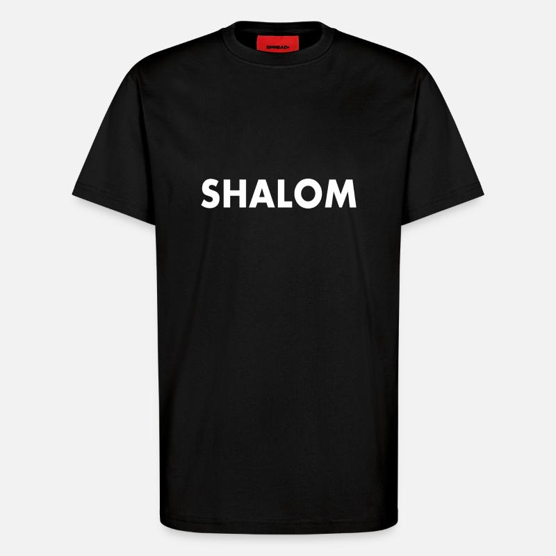 Shalom - T-Shirt - made by SPREAD - SOLID BLACK