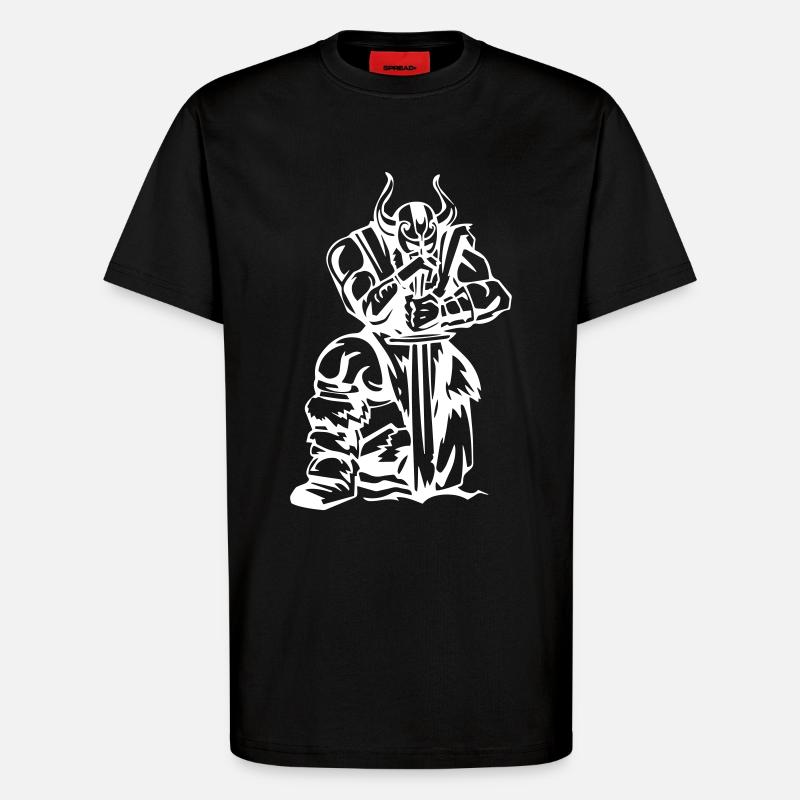 Wikinger Denkmal - T-Shirt - made by SPREAD - SOLID BLACK