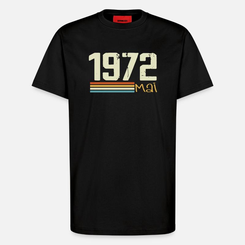 Mai 1972 - T-Shirt - made by SPREAD - SOLID BLACK