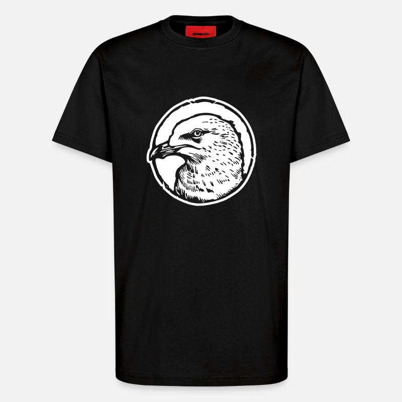 Möwe - T-Shirt - made by SPREAD - SOLID BLACK