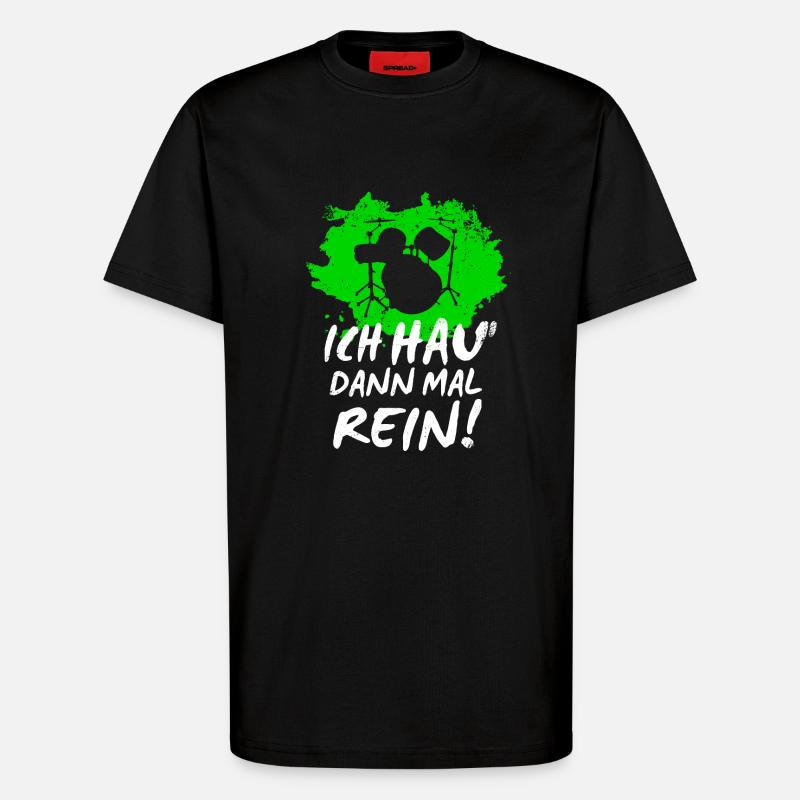 Drums - T-Shirt - made by SPREAD - SOLID BLACK