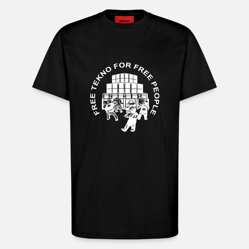 tekno libre pour les gens libres - T-shirt bio décontracté fabriqué en UE - SOLID BLACK