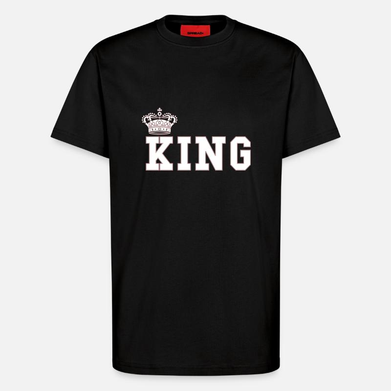 King - Queen Geschenk Geschenkidee - T-Shirt - made by SPREAD - SOLID BLACK