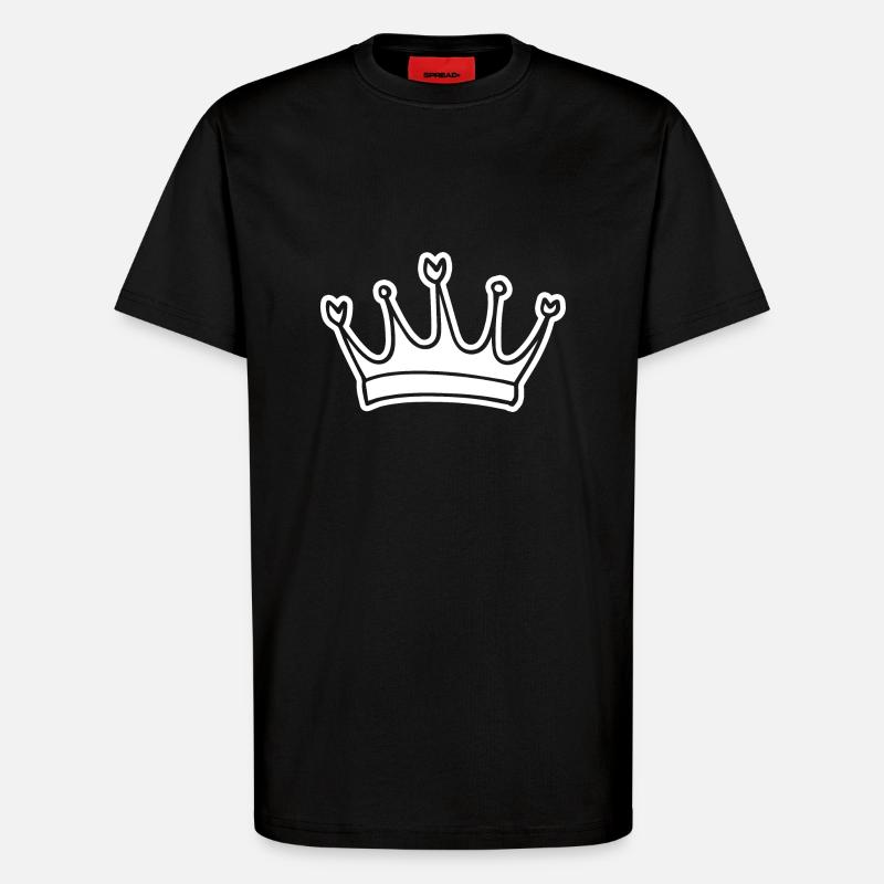 Crown - T-Shirt - made by SPREAD - SOLID BLACK