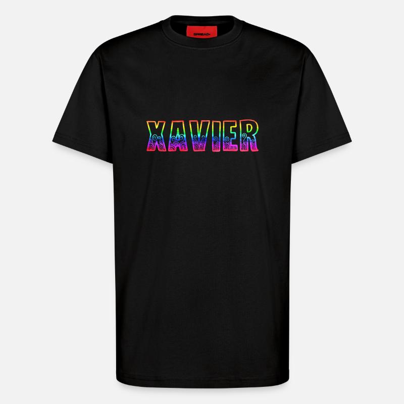 xavier rs rainbow - T-Shirt - made by SPREAD - SOLID BLACK