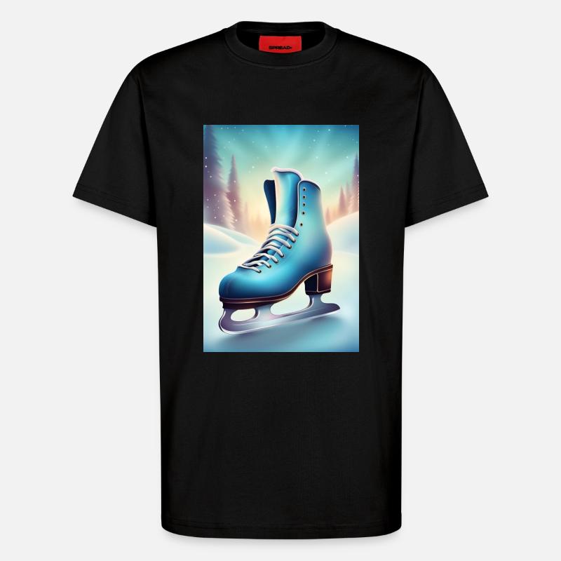 Winterliches Eiskunstlauf-Hobby - T-Shirt - made by SPREAD - SOLID BLACK
