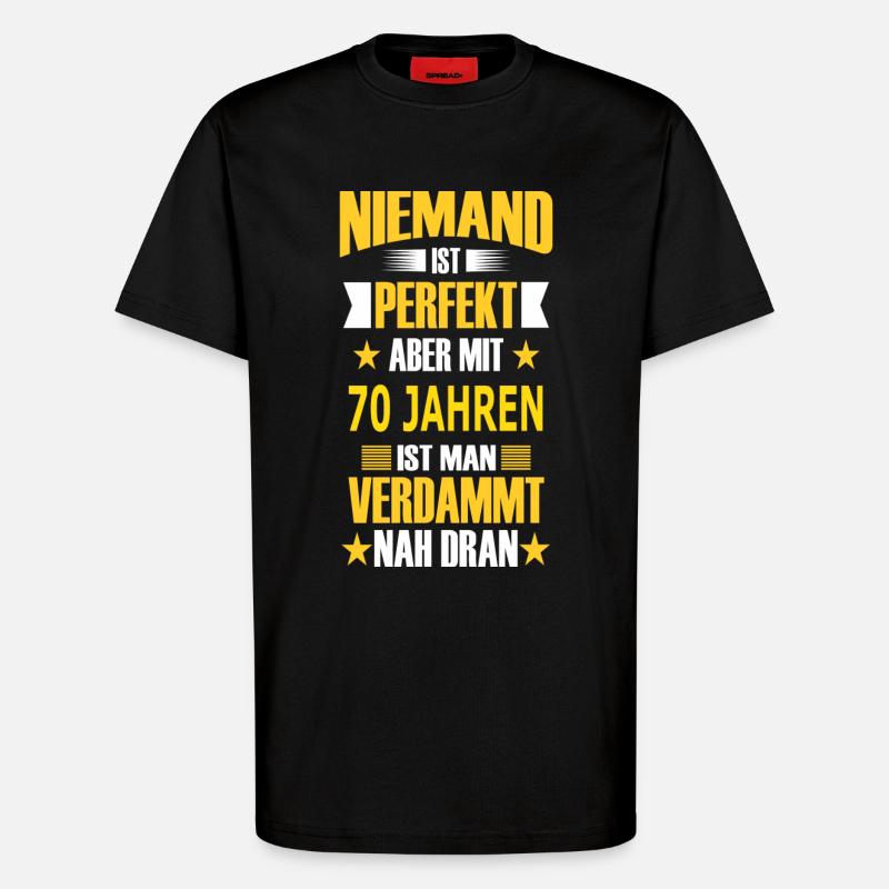 70 JAHREN - T-Shirt - made by SPREAD - SOLID BLACK
