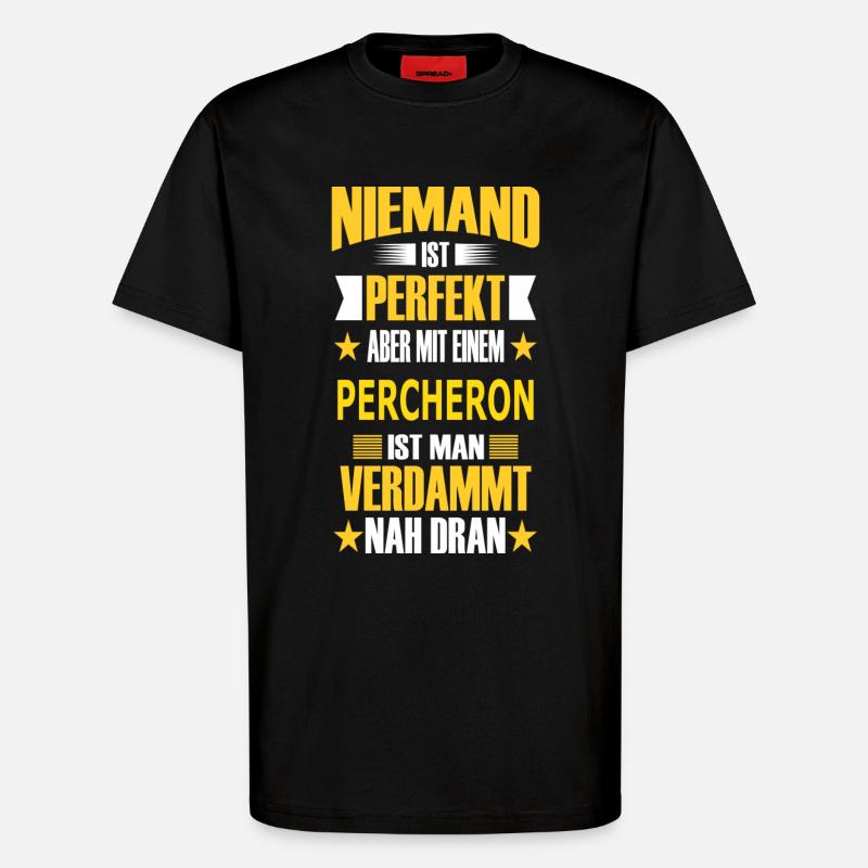 PERCHERON - T-Shirt - made by SPREAD - SOLID BLACK