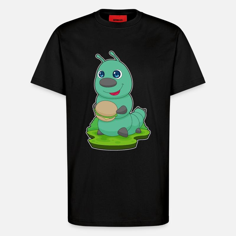 Raupe Burger - T-Shirt - made by SPREAD - SOLID BLACK