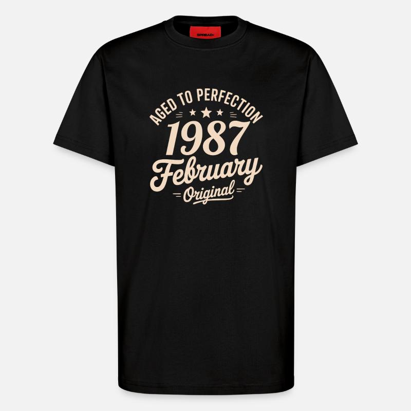Février 1987 – Februar 1987 - T-Shirt - made by SPREAD - SOLID BLACK
