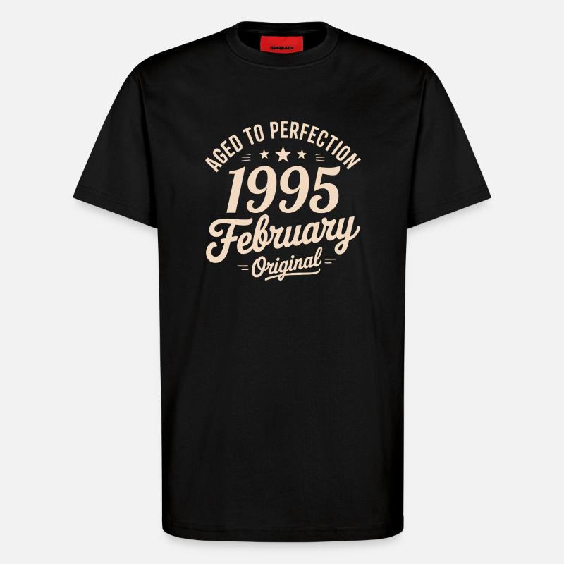 Février 1995 – Februar 1995 - T-Shirt - made by SPREAD - SOLID BLACK