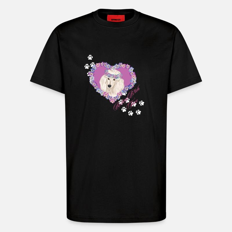 Resting B!tch Face Poodle - T-Shirt - made by SPREAD - SOLID BLACK