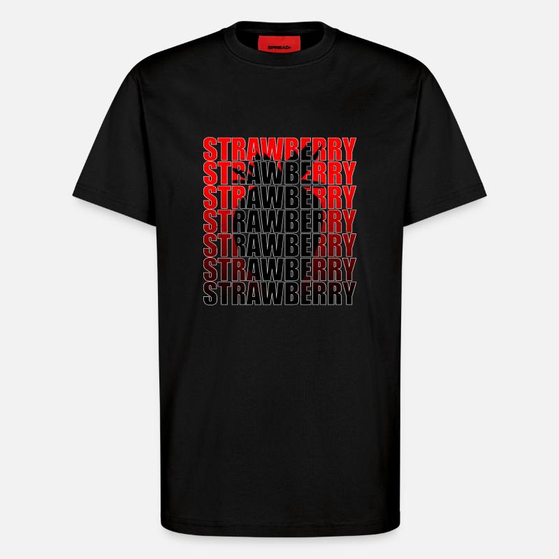 Erdbeere - T-Shirt - made by SPREAD - SOLID BLACK
