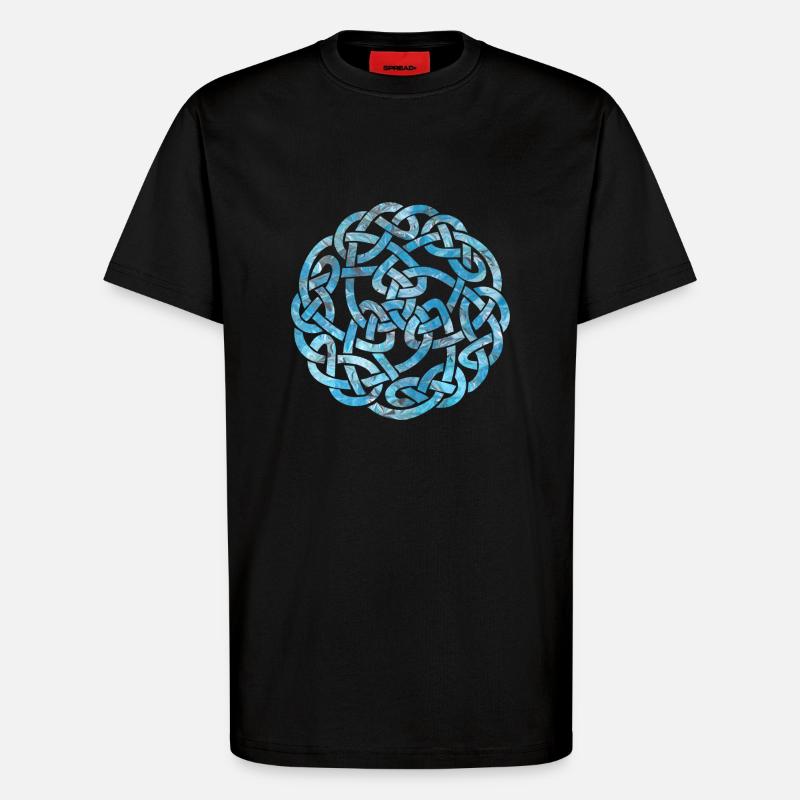 celtic knot 5 e 78 - T-Shirt - made by SPREAD - SOLID BLACK