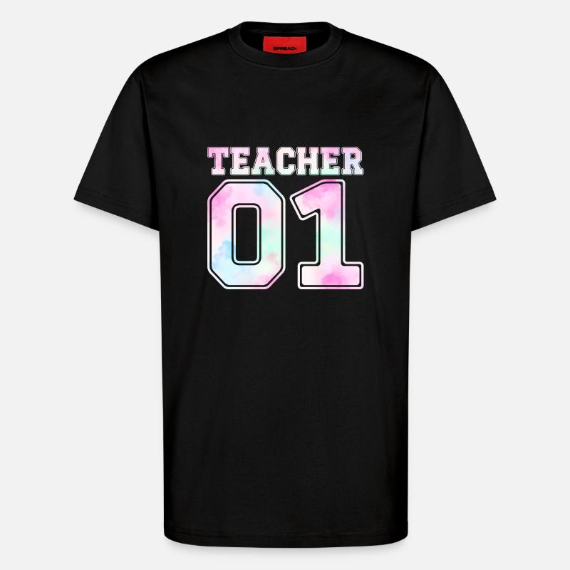 enseignant 01 - T-shirt bio décontracté fabriqué en UE - SOLID BLACK