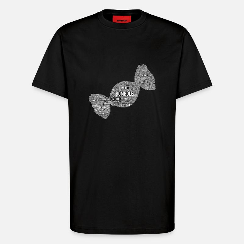 Bombole - T-Shirt - made by SPREAD - SOLID BLACK