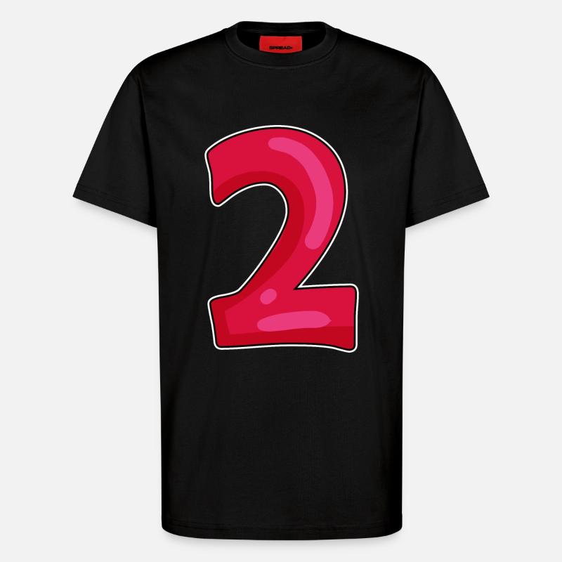 zwei - T-Shirt - made by SPREAD - SOLID BLACK