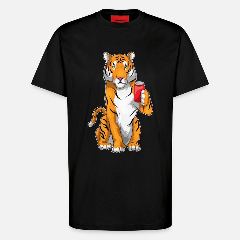 Limonade Tiger - T-shirt bio décontracté fabriqué en UE - SOLID BLACK