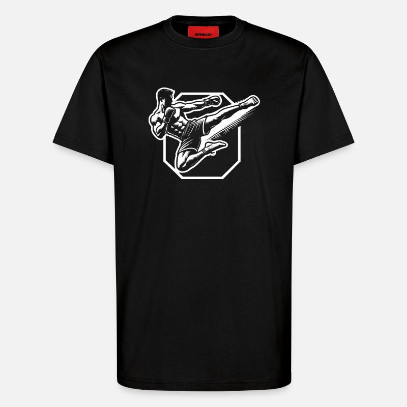 Kickboxen - T-Shirt - made by SPREAD - SOLID BLACK