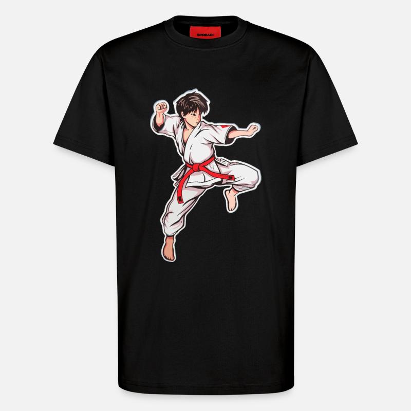 Karate Junge - T-Shirt - made by SPREAD - SOLID BLACK
