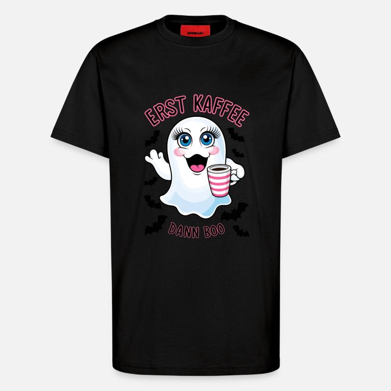 Süßer Geist mit Kaffee - T-Shirt - made by SPREAD - SOLID BLACK