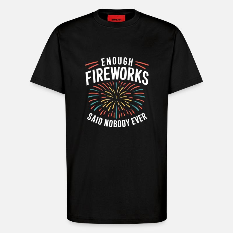 Pyrotechnics Fireworks Pyrotechnics - T-Shirt - made by SPREAD - SOLID BLACK