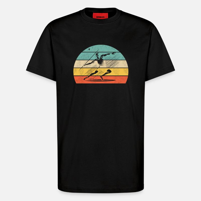 Speerwerfer beim Speerwurf - T-Shirt - made by SPREAD - SOLID BLACK