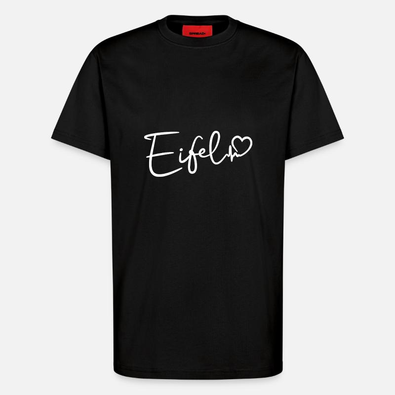 Eifel Herzschlag - T-Shirt - made by SPREAD - SOLID BLACK