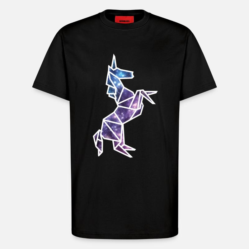 Galaxy Einhorn - T-Shirt - made by SPREAD - SOLID BLACK