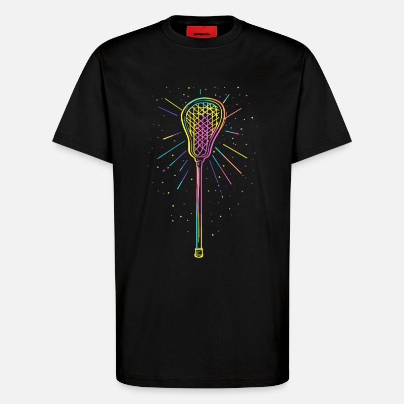 Lacrosseschläger - T-Shirt - made by SPREAD - SOLID BLACK